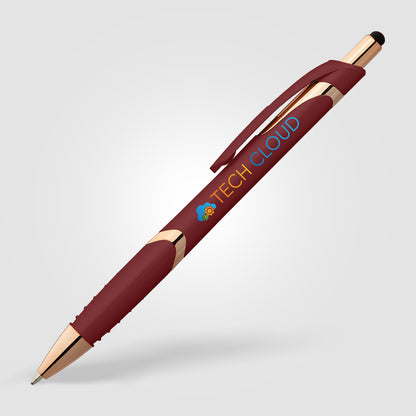 Burgundy (Barrel) Solana Softy Rose Gold w/ Stylus