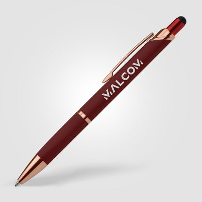Burgundy (Barrel) Zenith Tri-Softy Rose Gold w/Stylus