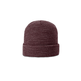 BURGUNDY Richardson Waffle Knit Beanie with Cuff