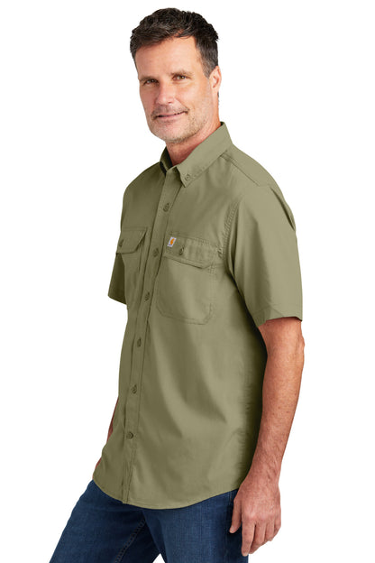 BurntOlive Carhartt Force Solid Short Sleeve Shirt CT105292
