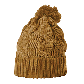 CAMEL Richardson Chunk Twist Knit Beanie with Cuff
