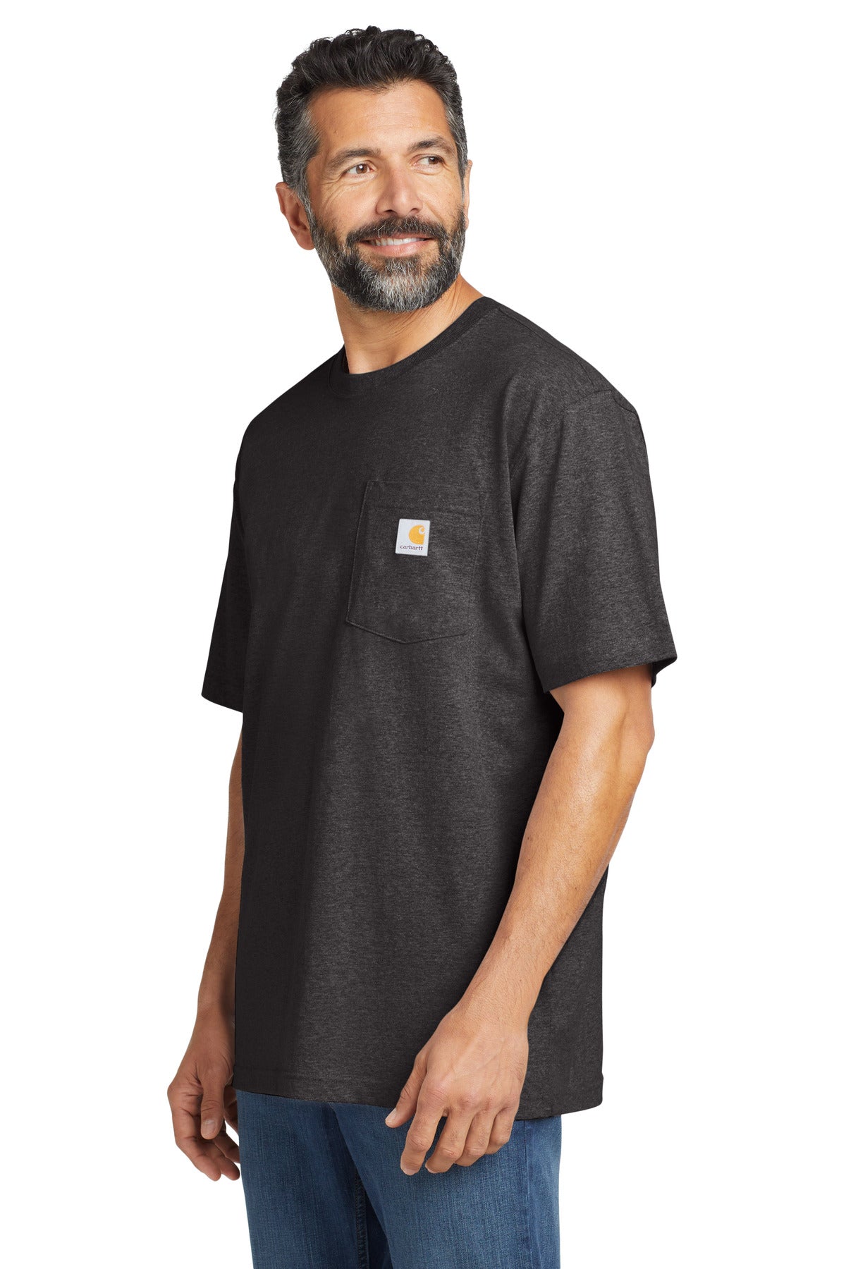 Carbon Heather Carhartt Workwear Pocket Short Sleeve T-Shirt. CTK87