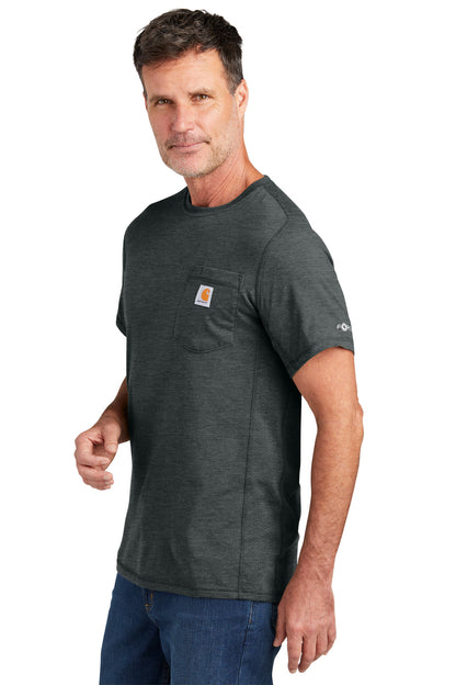 CarbonHthr Carhartt Force Short Sleeve Pocket T-Shirt CT106652