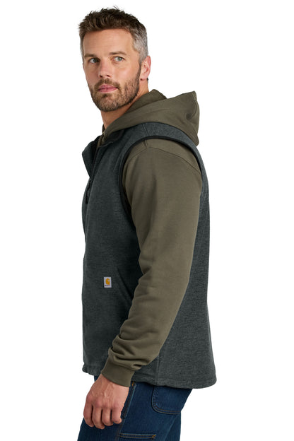 CarbonHthr Carhartt Textured Fleece Vest CT106418