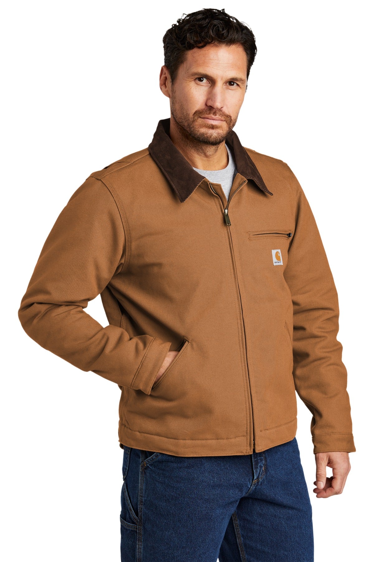 Carhartt Brown Carhartt Duck Detroit Jacket CT103828