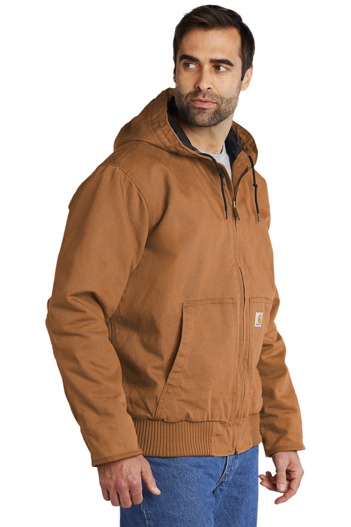 Carhartt Brown Carhartt Tall Washed Duck Active Jac. CTT104050
