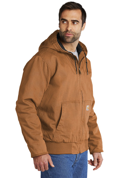 Carhartt Brown Carhartt Tall Washed Duck Active Jac. CTT104050