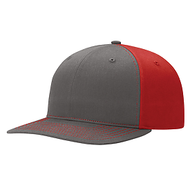 CHARCOAL/RED Richardson Twill Back Trucker Cap