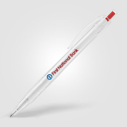 Clear (Barrel) Aqua Clear - RPET Recycled Plastic Pen
