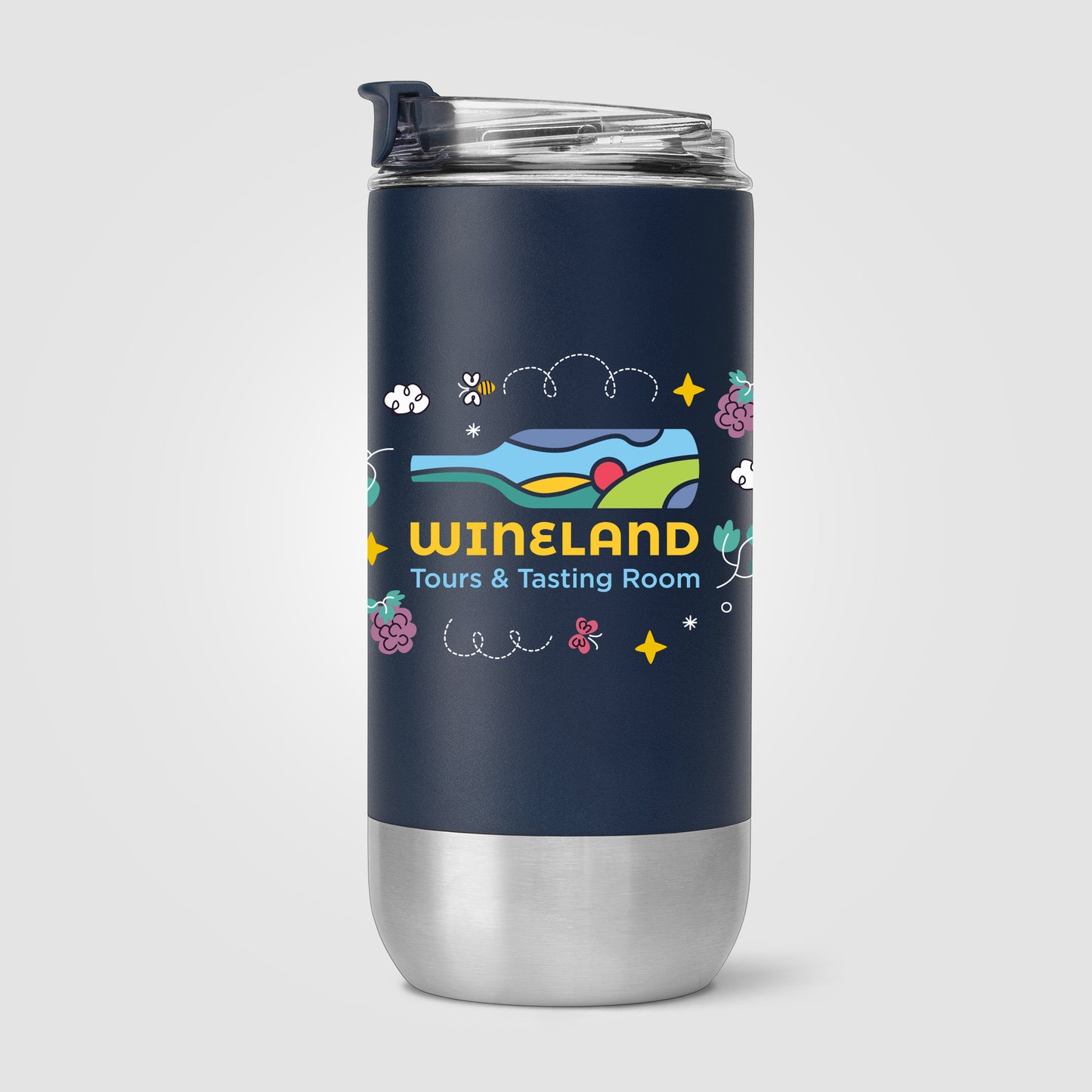 Clear (Lid) Glacier - 16 oz. Double-Wall Recycled Stainless Steel Tumbler