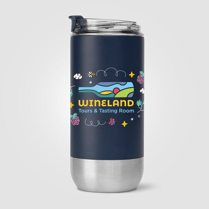 Clear (Lid) Glacier - 16 oz. Double-Wall Recycled Stainless Steel Tumbler