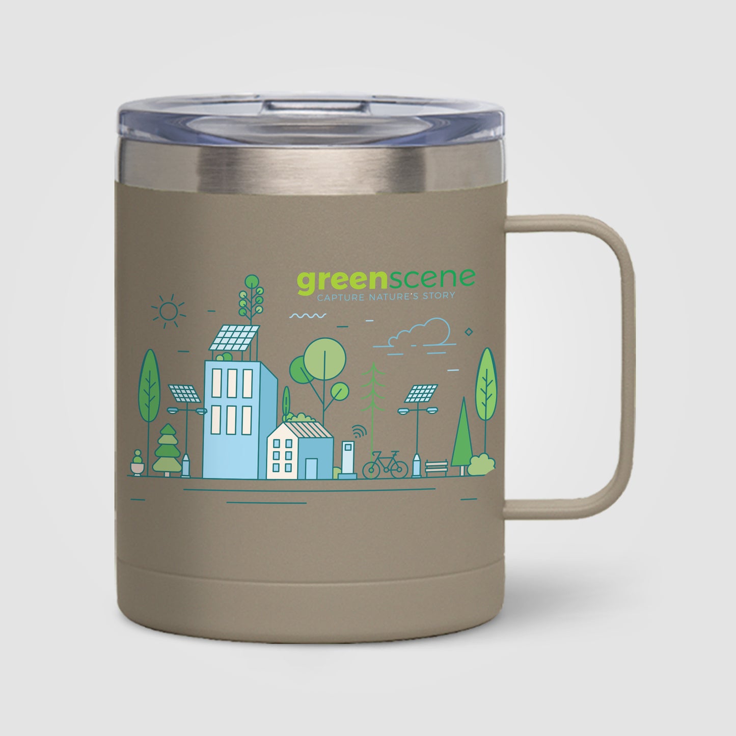 Clear (Lid) Glamping - 14 oz. Double-Wall Stainless Mug