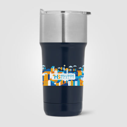 Clear (Lid) Optimus - 20 oz. Double Wall Recycled Stainless Tumbler with Ceramic Interior