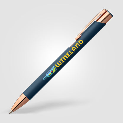 Dark Blue (Barrel) Crosby Softy Rose Gold