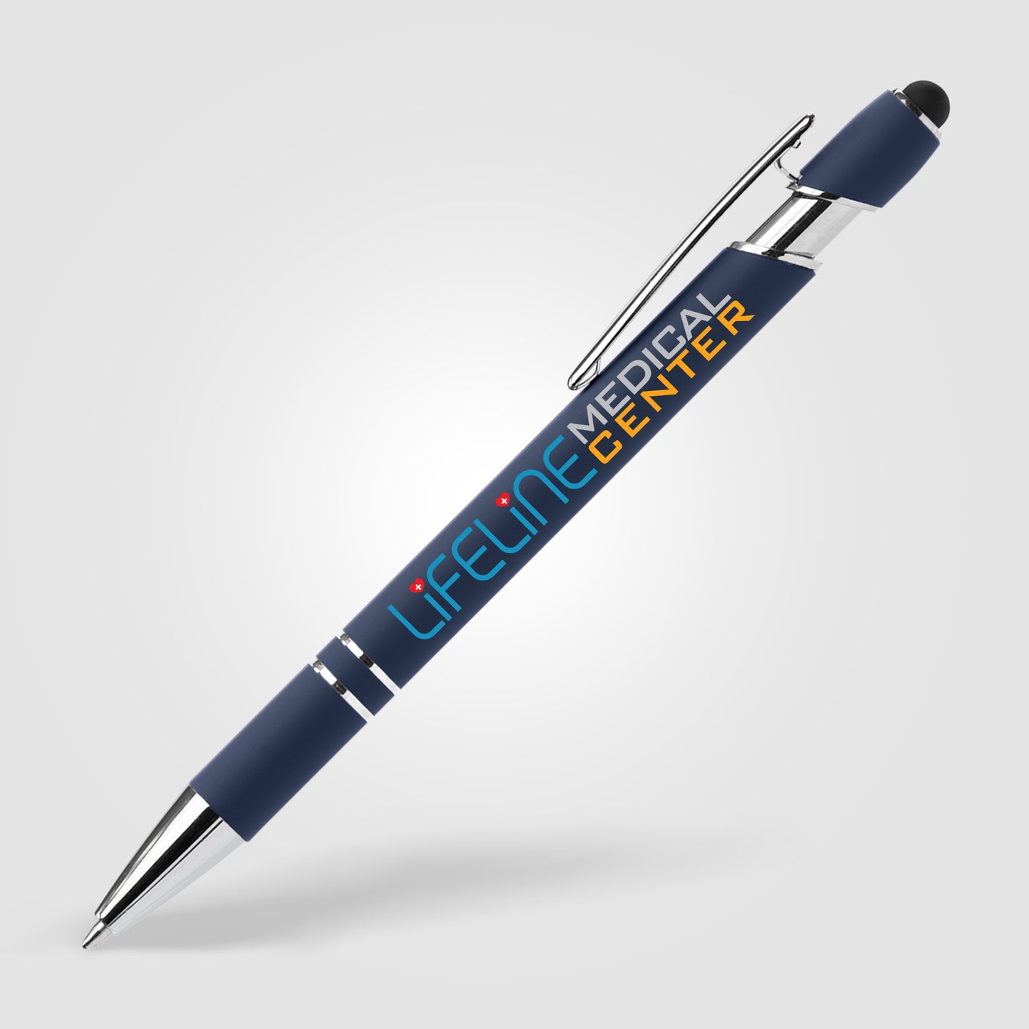 Dark Blue (Barrel) Ellipse Softy Recycled Aluminum Pen w/ Stylus + Anti-Fraud Ink