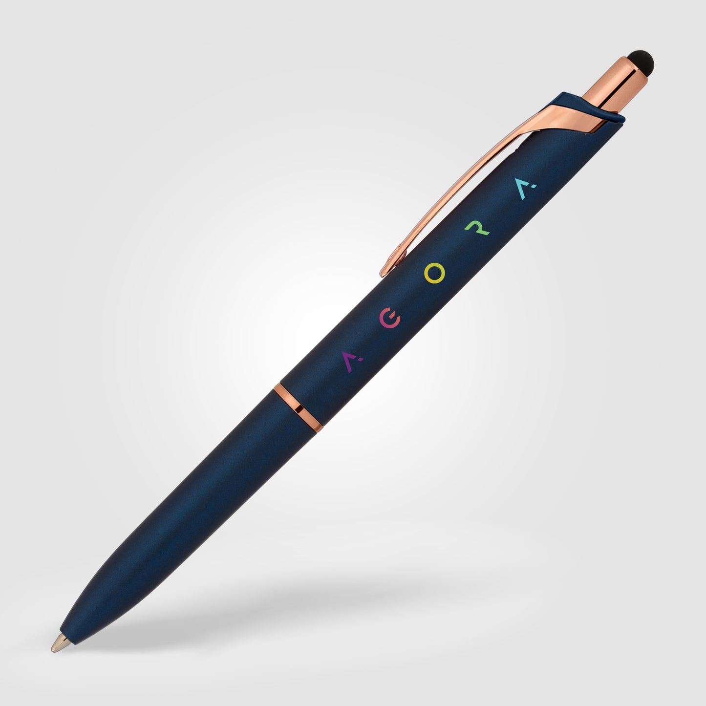 Dark Blue (Barrel) Iris Rose Gold Stylus Pen