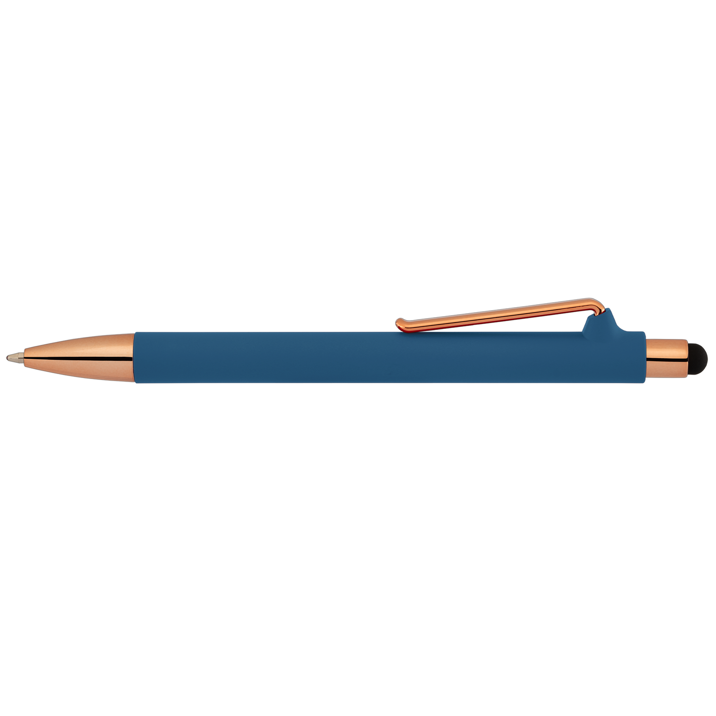 Dark Blue (Barrel) Paris Softy Rose Gold Stylus Pen plain