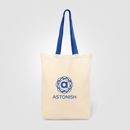Dark Blue (Handle) Sumatra - 10 oz. Cotton Canvas Tote Bag