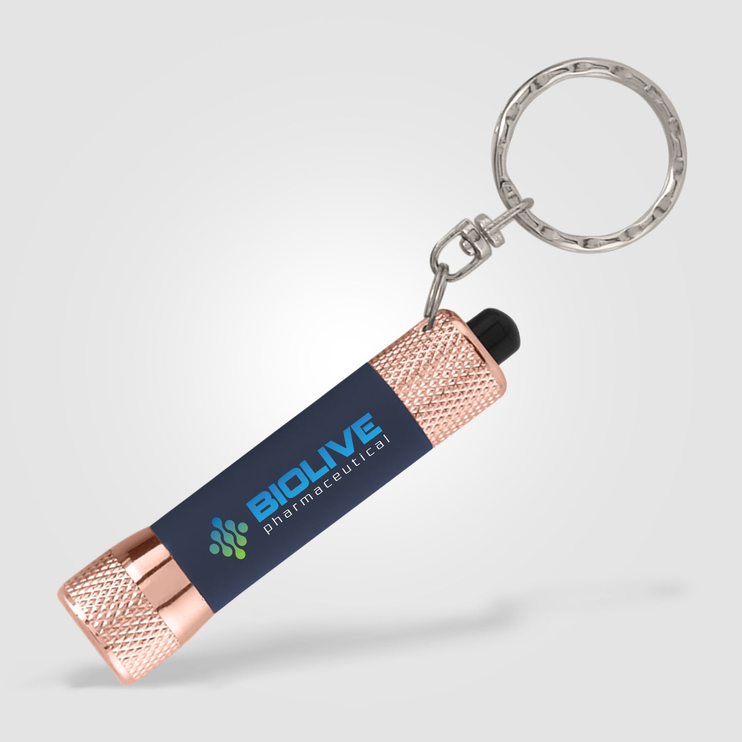 Dark Blue (Product) Chroma Softy Rose Gold Classic - LED Flashlight with Keyring