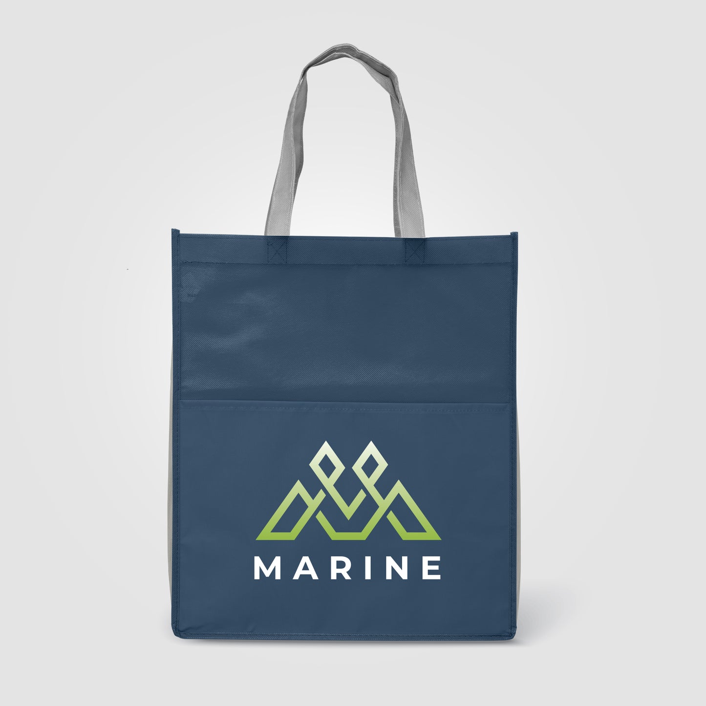 Dark Blue (Product) Rome RPET - Recycled Non-Woven Tote with 210D RPET Pocket