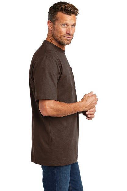 Dark Brown Carhartt Workwear Pocket Short Sleeve T-Shirt. CTK87