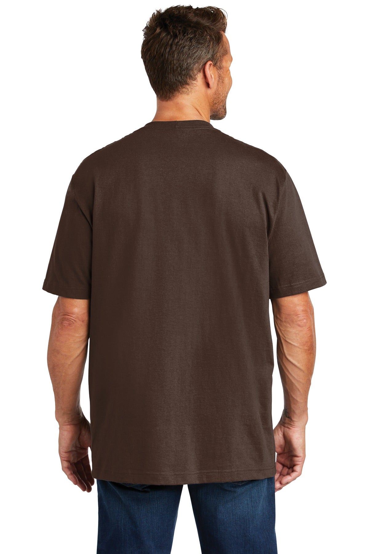 Dark Brown Carhartt Workwear Pocket Short Sleeve T-Shirt. CTK87