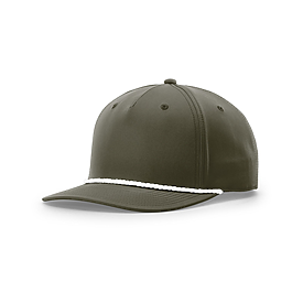 DARK OLIVE GREEN/WHITE Richardson Performance with Rope Cap