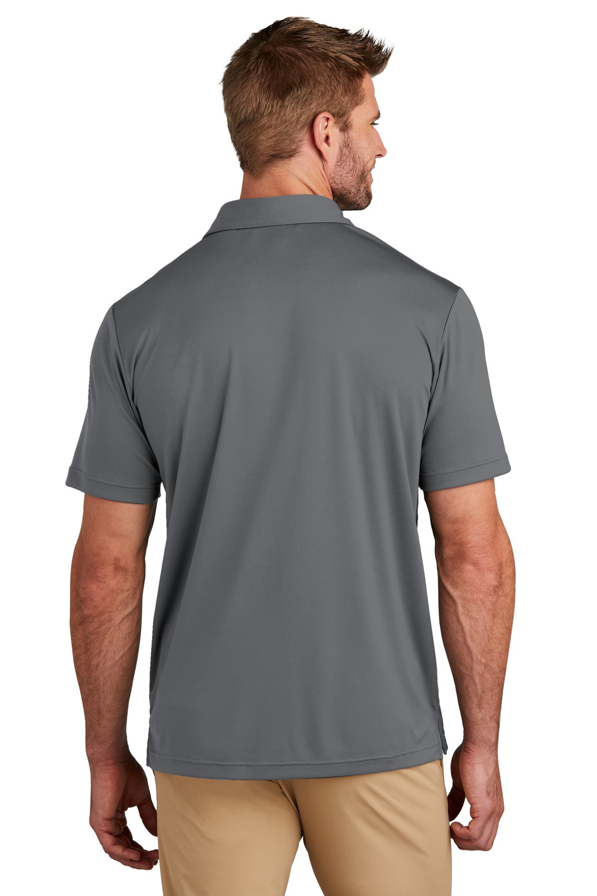 DarkGrey TravisMathew Coto Performance Chest Stripe Polo TM1MY400