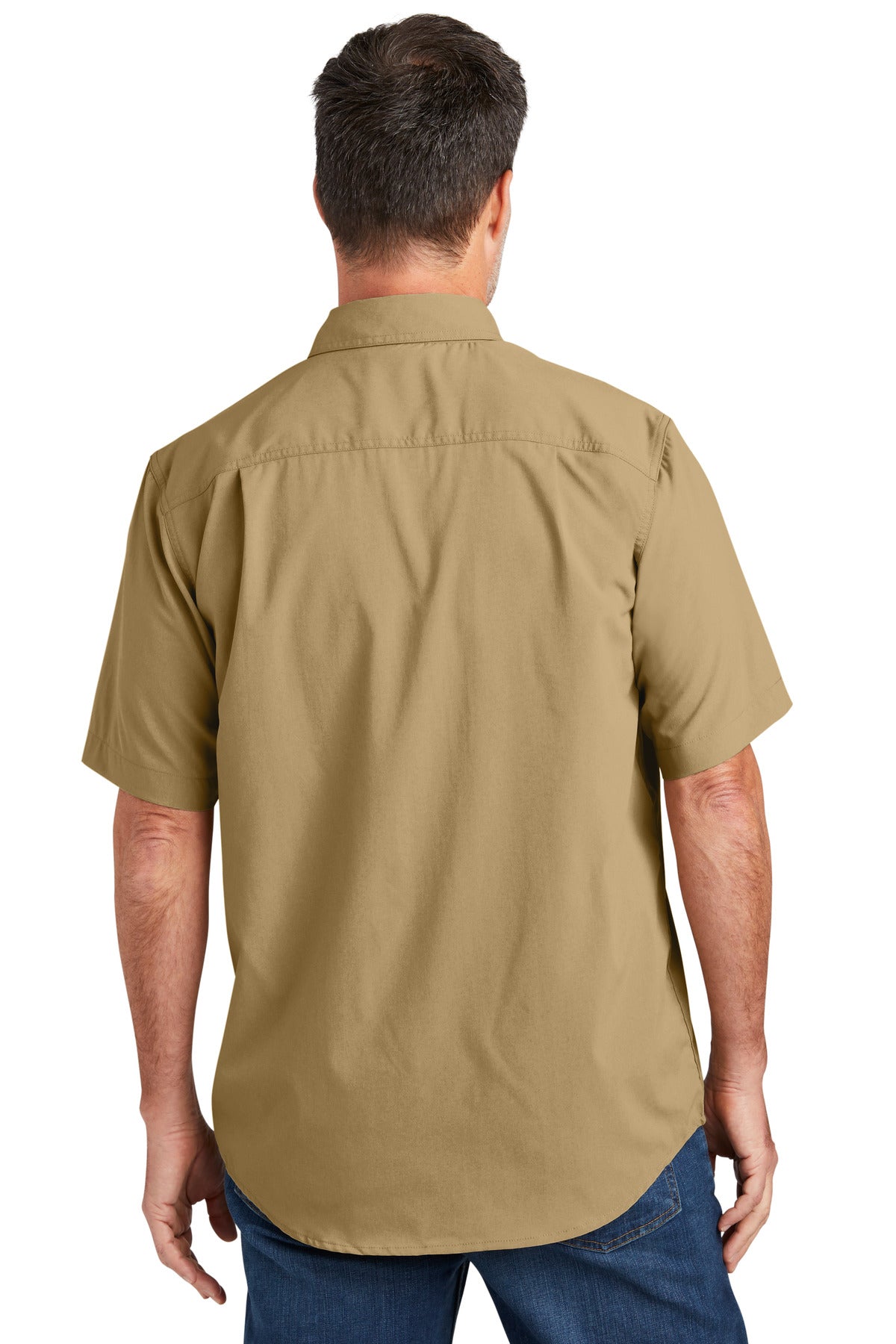 DarkKhaki Carhartt Force Solid Short Sleeve Shirt CT105292