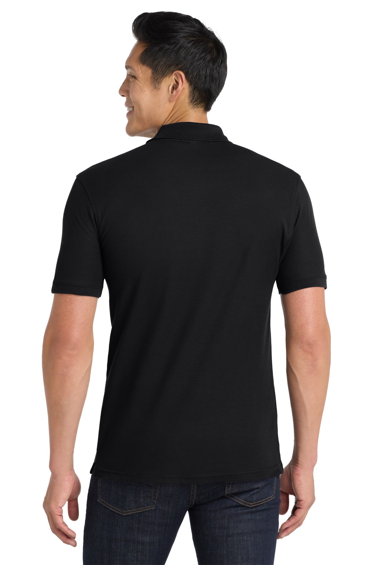 Deep Black Port Authority Core Classic Pique Pocket Polo. K100P