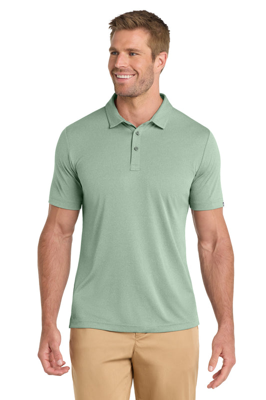 Front View of BerylGrnHt TravisMathew Coto Performance Polo. TM1MU410