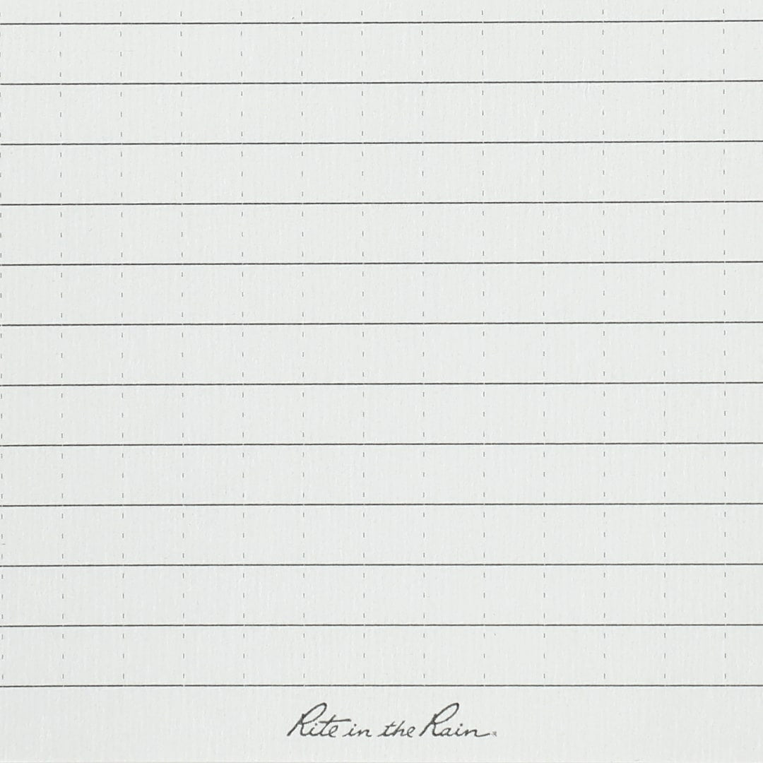 Front View of Black 3” x 5” Rite in the Rain Top Spiral Notebook
