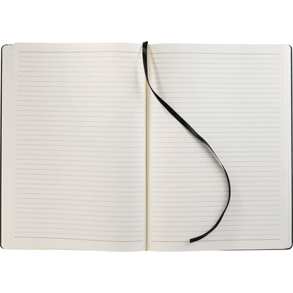 Front View of Black 8" x 11.5" FSC® Mix Ambassador Large Journal
