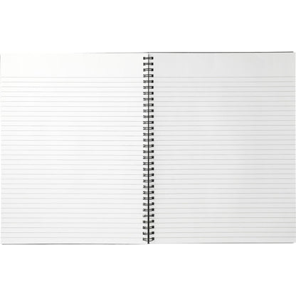 Front View of Black 8.5" x 11" FSC® Mix Lg Business Spiral Notebook