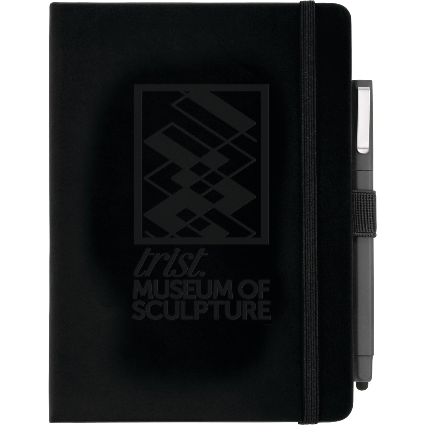Front View of Black FSC® Mix Vienna Hard Bound Journal Bundle Set plain