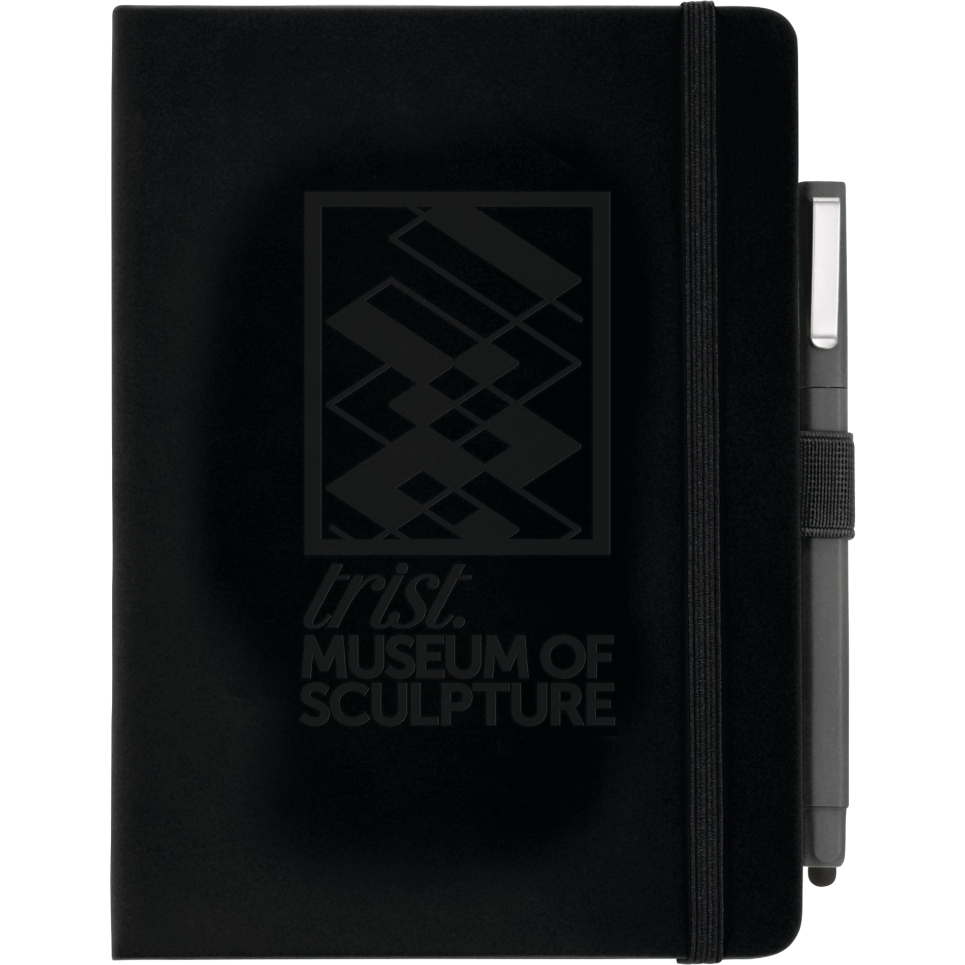 Front View of Black FSC® Mix Vienna Hard Bound Journal Bundle Set plain
