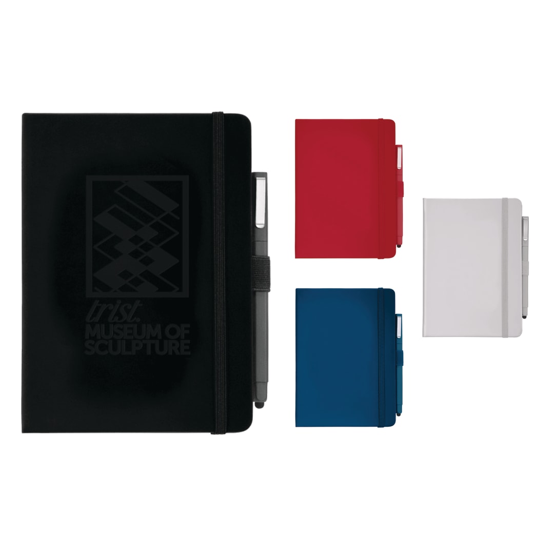 Front View of Black FSC® Mix Vienna Hard Bound Journal Bundle Set