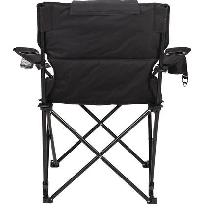 Front View of Black Premium Padded Reclining Chair (400lb Capacity)