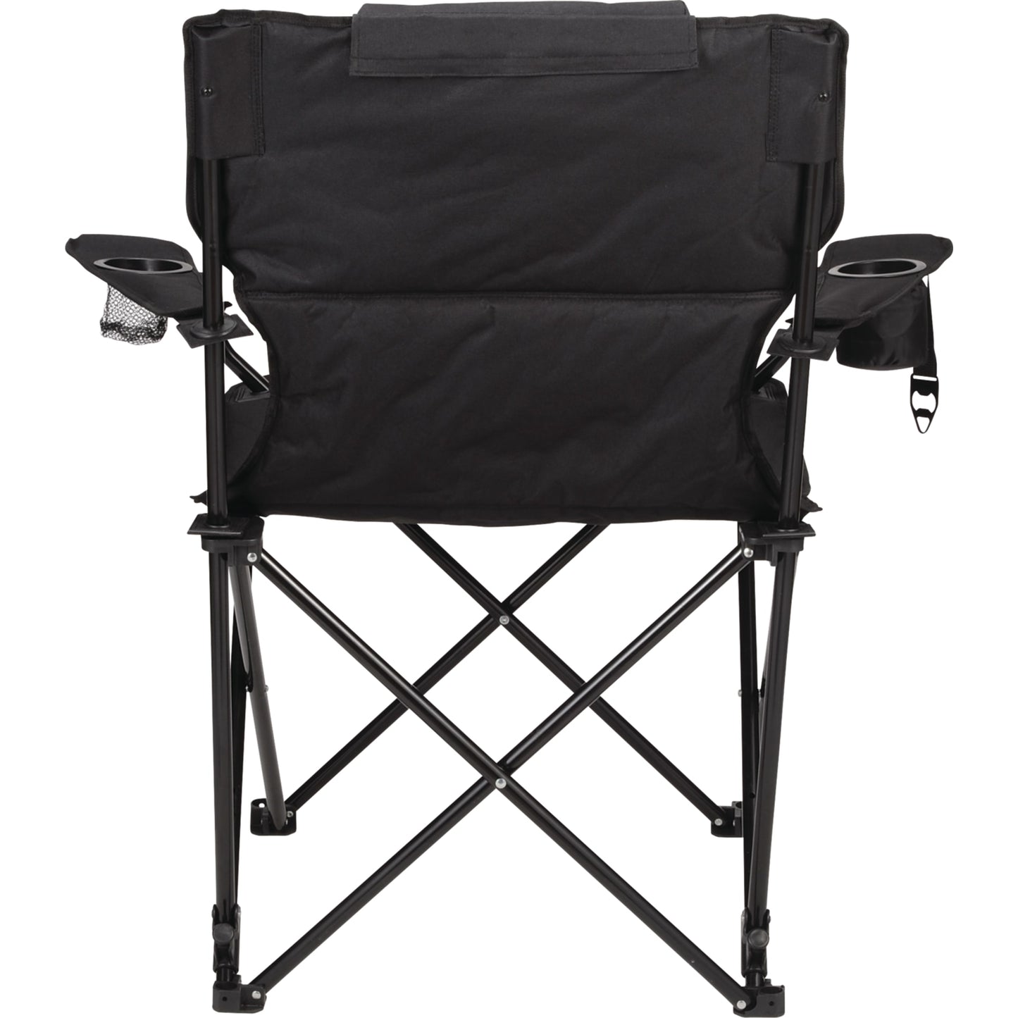 Front View of Black Premium Padded Reclining Chair (400lb Capacity)