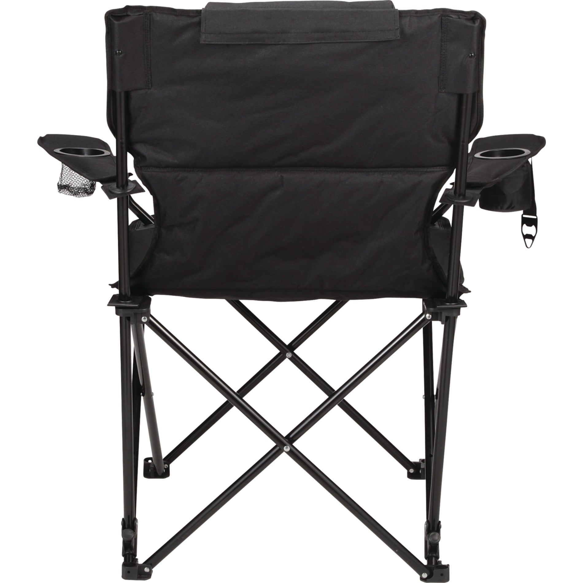Front View of Black Premium Padded Reclining Chair (400lb Capacity)