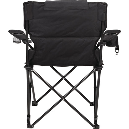 Front View of Black Premium Padded Reclining Chair (400lb Capacity)