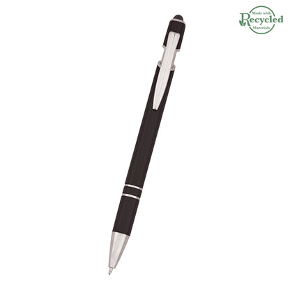Front View of BLACK ROSLIN INCLINE STYLUS PEN plain grouped