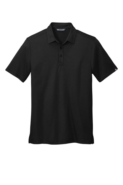 Front View of Black TravisMathew Coto Performance Polo. TM1MU410