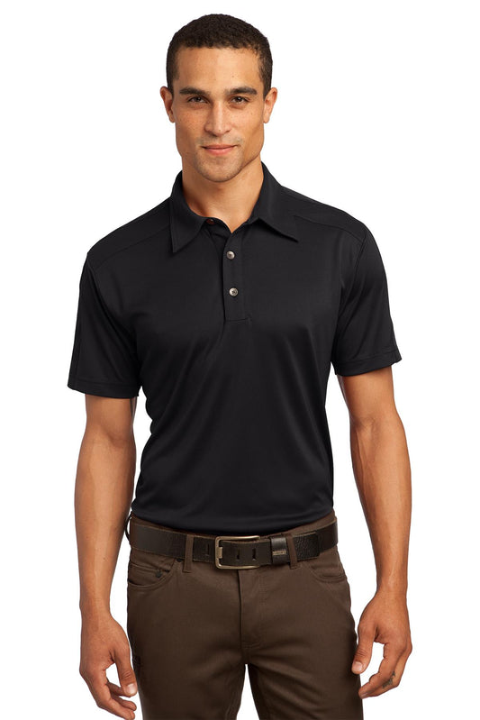 Front View of Blacktop OGIO - Hybrid Polo. OG109