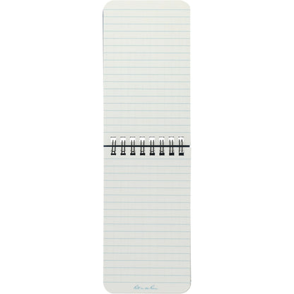 Front View of Blue 3” x 5” Rite in the Rain Top Spiral Notebook