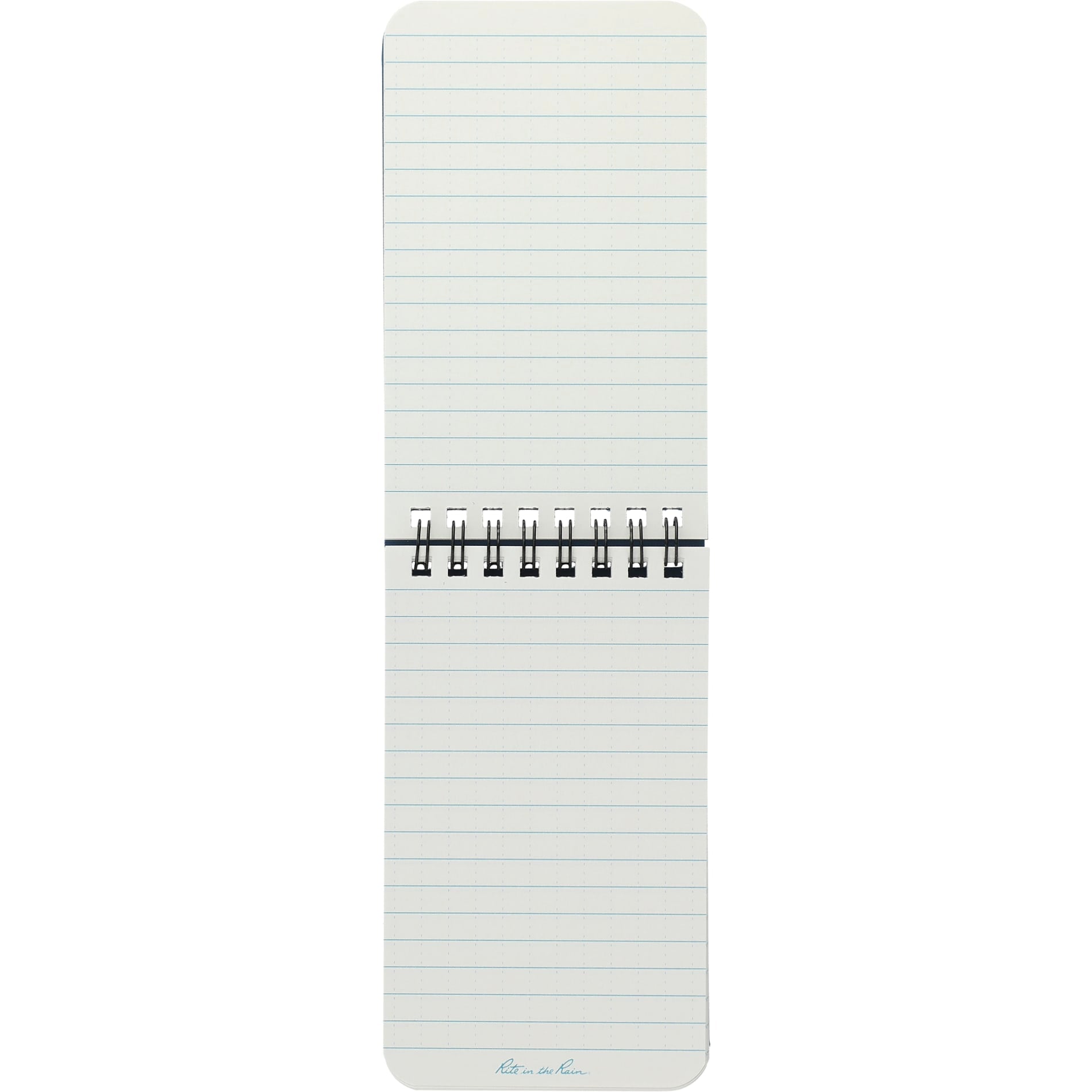 Front View of Blue 3” x 5” Rite in the Rain Top Spiral Notebook