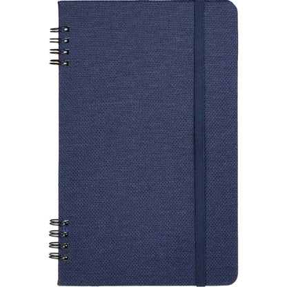 Front View of Blue 5” x 7” Vila Spiral Notebook plain