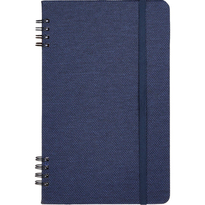 Front View of Blue 5” x 7” Vila Spiral Notebook plain