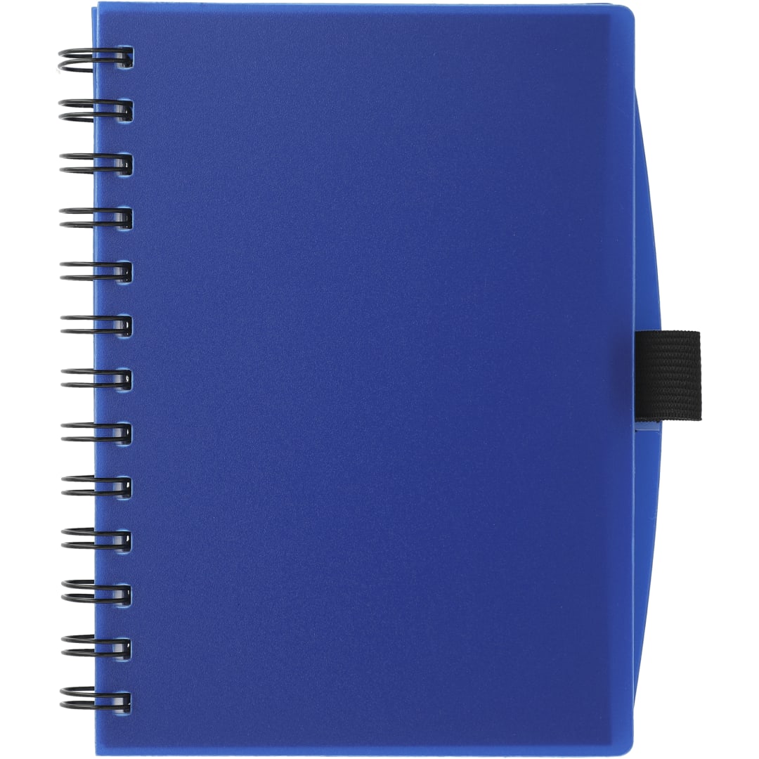 Front View of Blue 5.5" x 7" FSC® Mix Coordinator Spiral Notebook plain