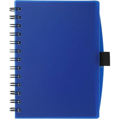 Front View of Blue 5.5" x 7" FSC® Mix Coordinator Spiral Notebook plain